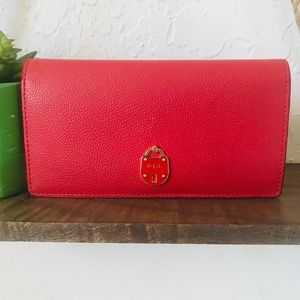 Lauren Ralph Lauren Red Emden Slim Wallet